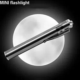 casto Switch Control Moon Light Pocket Laser Torch with CREE Led Torch, PEN SHAPE PACK OF 2 (Silver : Rechargeable) Torch image 4