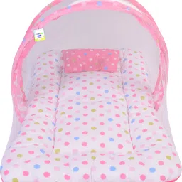 New Born Baby Mosquito Net Bed With Cushioned Pillow Standard Crib-12