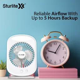 sturlite Airify 10W Mini Portable Table Fan + Lamp| 3 Speed Modes| 3 Lighting Modes 5 hrs Lantern Emergency Light image 4