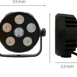 vespa Mini Par DJ Light with 6 Multi-Color LEDs – Ideal for Festivals & Parties Single Shower Laser Light image 2