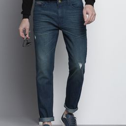 the indian garage co. Men Slim Mid Rise Blue Jeans-picture-26
