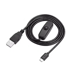 5V 3A USB to Micro USB Power Cable with LED Indicator for Raspberry 3B+ image 1