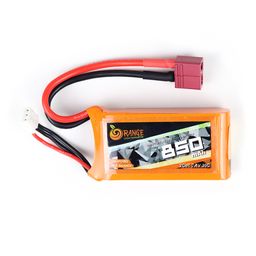 Pro- Range 7.4V 850mAh 30C 2S Lithium Polymer Battery Pack image 1