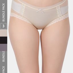Amour Secret Pack Of 3 Mid Rise Hipster Briefs-image-79