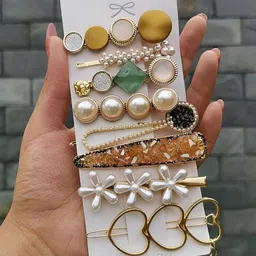 ANNA CREATIONS Women Set Of 8 Embellished Alligator Hair Clips-22