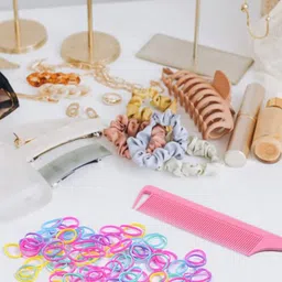 LYTIX Girls Set of 100 Assorted Ponytail Holders-1