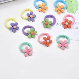 LYTIX Girls Set Of 10 Assorted Beaded Ponytail Holders-15