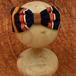 FUNKRAFTS Girls Navy Blue & Yellow Knotted Hairband-25