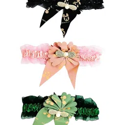 FEMMIBELLA Girls Set of 3 Lace Hairband-41