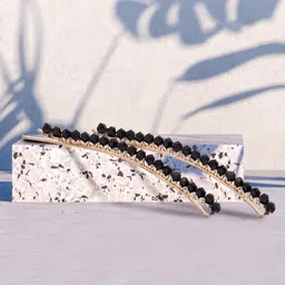 hair drama co. HAIR DRAMA COMPANY Women Black Set of 2 Embellished Bobby Pins-picture-29