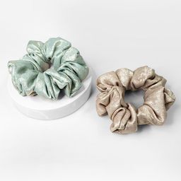 HAIR DRAMA COMPANY Women Blue & Beige Set of 2 Ponytail Holders-15