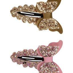 Aye Candy Girls Gold-Toned & Pink Set of 2 Embellished Tic Tac Hair Clip-image-14