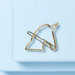 Arendelle Girls Gold-Toned Unicorn Shaped Bumpit Hair Pin-image-24