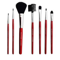 MAJESTIQUE Red Pack of 7 Beautifier Make-up Brushes-9
