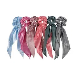 CHANDERKASH Women Set of 6 Scrunchies  & 12pcs Matte Finish Tic Tic Hair Clips-22