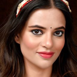 Silvermerc Designs Women Red & White Embellished Hairband-56