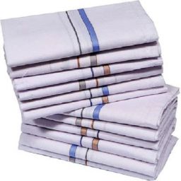 Red Ballons Rumal White SW Formal cotton Handkerchief Pack Of 12 ["White"] ["White"] Handkerchief-image-28