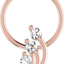 avsar Sonal 14kt Cubic Zirconia Rose Gold Nose Wire-image-48
