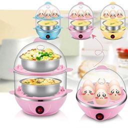 sajani Premium Quality Multi-Function 2 Layer Electric Food and Egg Cooker Boilers & Steamer-Multicolor 1 Egg Cooker image 4
