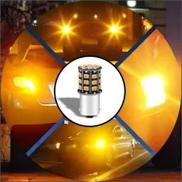 moto genius Front, Rear Hazard Indicator Flasher / 360 LED Light Bulb/Pattern Changer Switch Indicator Light Motorbike LED (12 V, 12 W) image 4