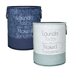 Kuber Industries 2 Pieces Teal & Green Printed Laundry Bags-image-85