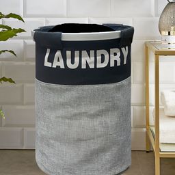 LUXEHOME INTERNATIONAL Black & Grey Foldable Laundry Bag-39