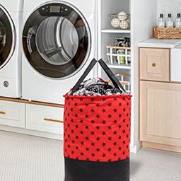 Perpetual Yellow & Red 2 Pieces Printed Foldable and Collapsible Laundry Bag With Handle image 2