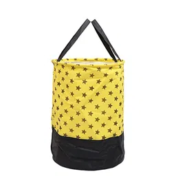Perpetual Yellow & Red 2 Pieces Printed Foldable and Collapsible Laundry Bag With Handle image 5