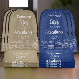 Kuber Industries Brown & Blue 12 Pieces Printed Shoes Organisers-picture-32