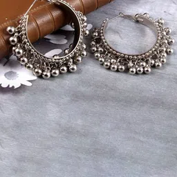 DEGHLAM Sliver-Plated Oxidised Bracelet & Earrings-picture-46