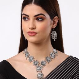 Arrabi  Oxidised Metallic-Toned Jewellery Set-image-90