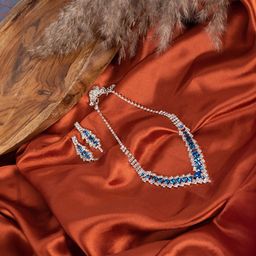 SOHI Silver-Plated Stone-Studded Jewellery Set-image-27