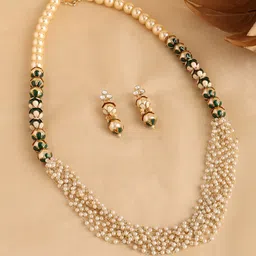 Zaveri Pearls Gold-plated Beaded Jewellery Set-36