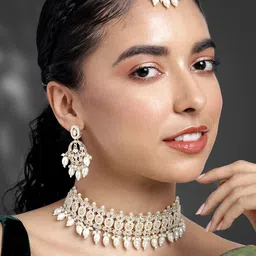 Peora Gold-Plated Kundan Jewellery Set-88