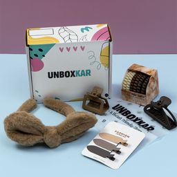 Unboxkar.in Women Set of 5 Lace Hair Accessory Set-image-57