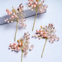 VOGUE HAIR ACCESSORIES Women Set of 4 Embellished Hair Accessory Set-50