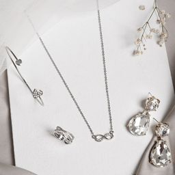 JOKER & WITCH Silver-Toned Stone-Studded Jewellery Set-38