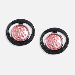 SOHI Dented Circular Necklace & Earrings image 4