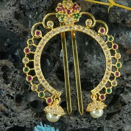 GRIIHAM Women 22K Gold-Plated Beaded Bumpit Hair Pin-26