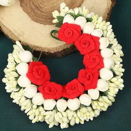 AccessHer Women Red & White Embellished Hair Accessory Set of-81