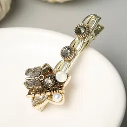 PRITA BY PRIYAASI Women Gold-Toned & Grey Hair Accessory Set of-36