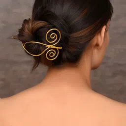 Silvermerc Designs Women Gold-Plated Hairstick-27