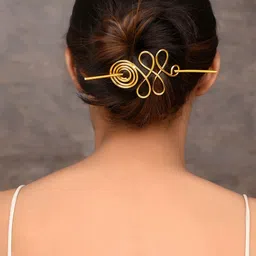 Silvermerc Designs Women Gold-Plated Hairstick-image-75