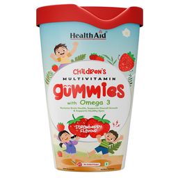 HealthAid Children's Multivitamin Gummies with Omega 3,  60 gummies  Strawberry -83
