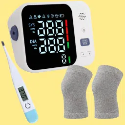 Balson AK-666 Rechargeable Digital Automatic Blood Pressure Monitor, Digital Thermometer, Hypoallergenic Knee Cap with 4-Way Stretch for Uniform Compression Bp Monitor-6