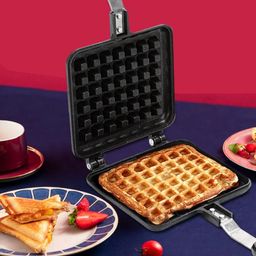 jiggl Non Stick Gas Stove Waffle Maker Die Cast Aluminium Pan, Perfect Crispy Waffles Waffle Maker-picture-17
