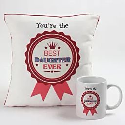 Best Daughter Ever Cushion Mug Combo Hand Delivery-image-49