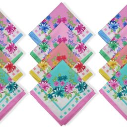 Neska Moda Women's Floral Cotton 31X31 CM ["Multicolor"] Handkerchief-image-18
