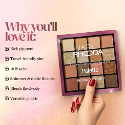 hilary rhoda Perfection Eyeshadow Palette |Highly Pigmented Eyeshadow |Matte & Shimmer Finish 20.8 g image 2