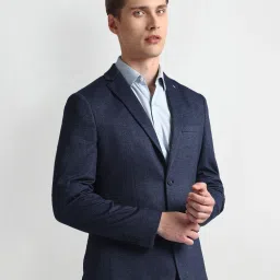 Men Self Design Single Breasted Formal Blazer-image-97